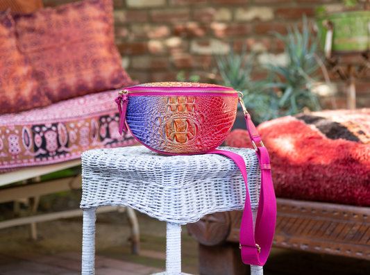GLORIA Embre Croc Embossed Fanny Pack/Sling Bag